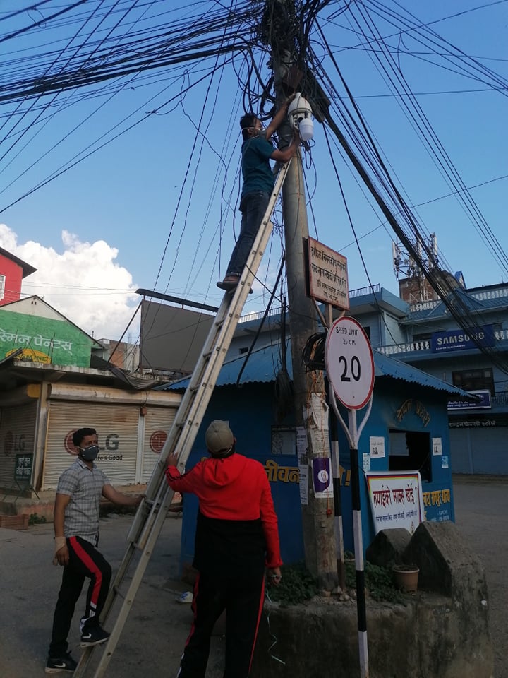 काठमाण्डौंका सडकमा  स्मार्ट लाइट जडान